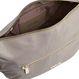 Alviero Martini - Tracolla a mezzaluna grande Stormy in nylon, Tortora