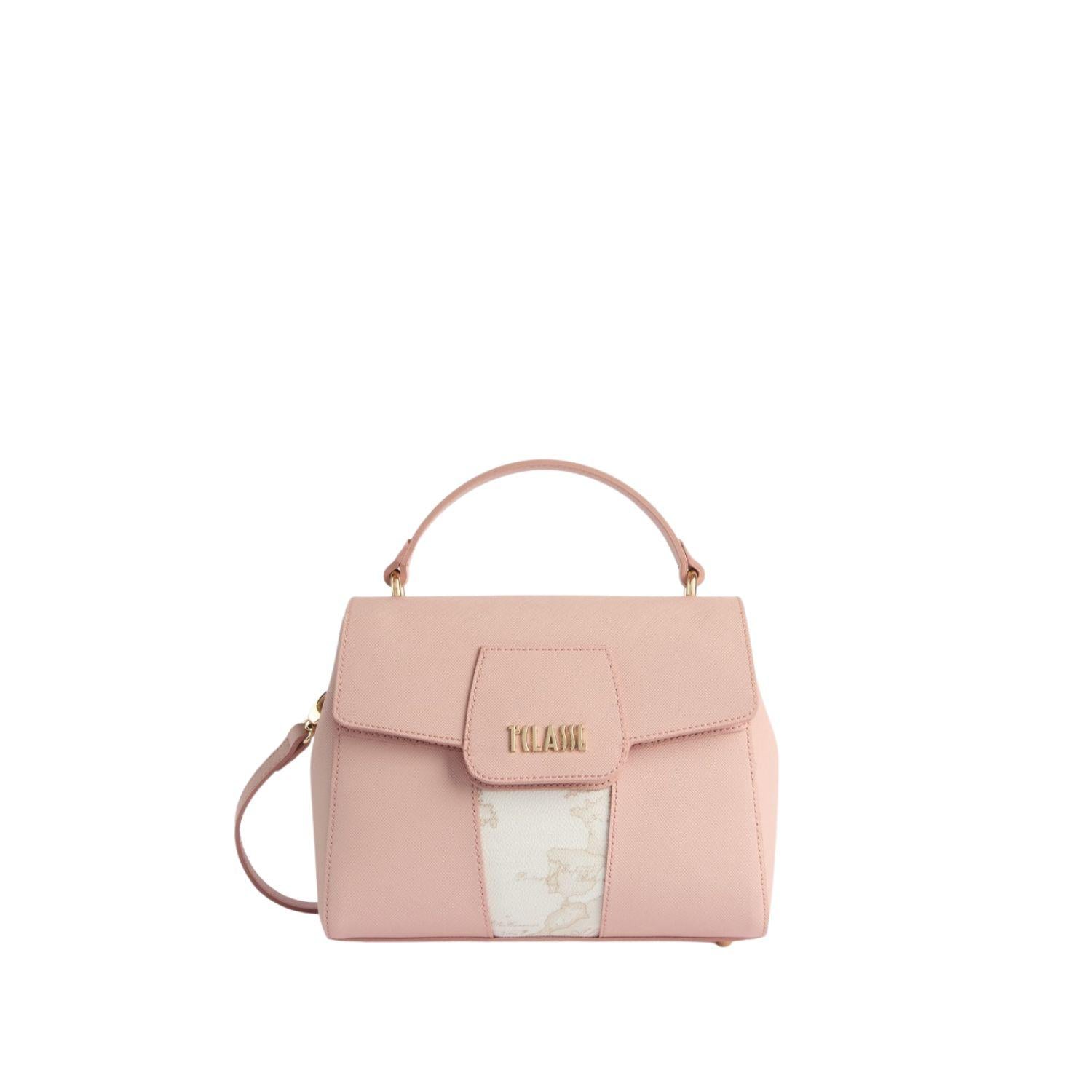 Alviero Martini - Bloom City borsa a mano con patta Rosa Cameo