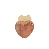 Alviero Martini - Specchietto da borsa a forma di cuore Geo Classic