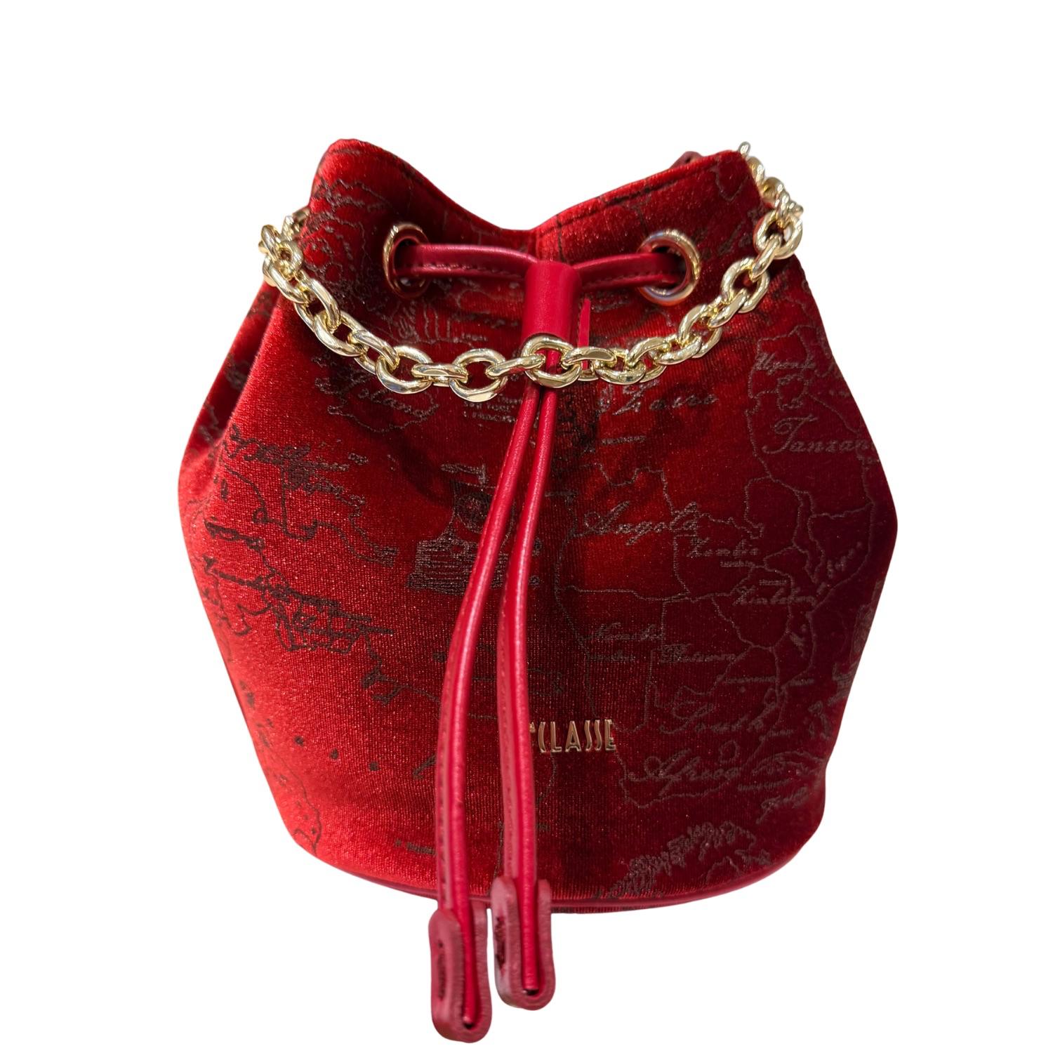 Alviero Martini - Secchiello in velluto, Rosso