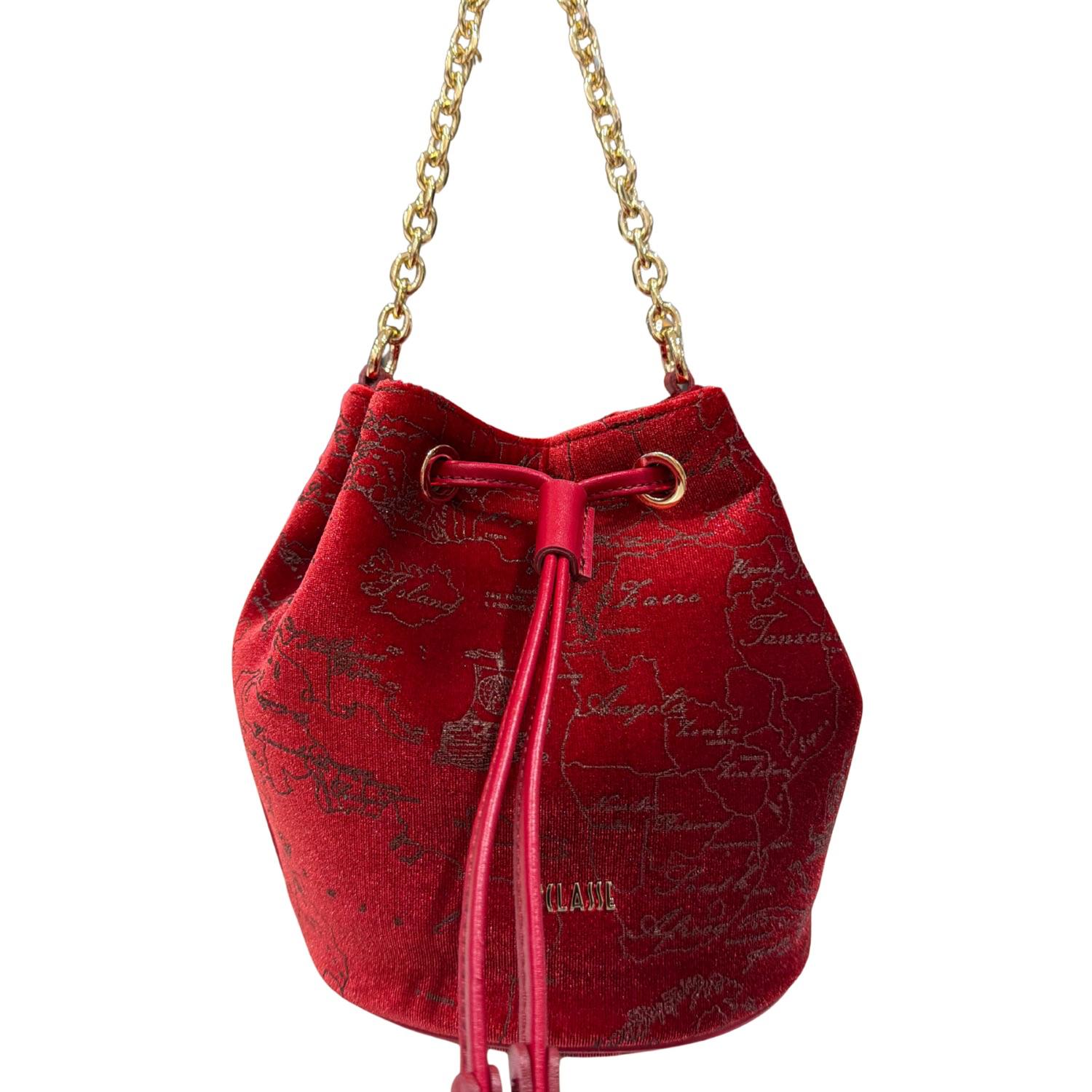 Alviero Martini - Secchiello in velluto, Rosso