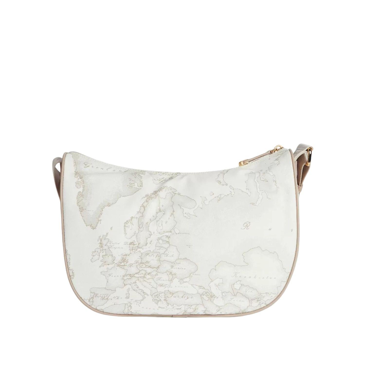 Alviero Martini - Soft tracolla a mezzaluna media S007, Bianca