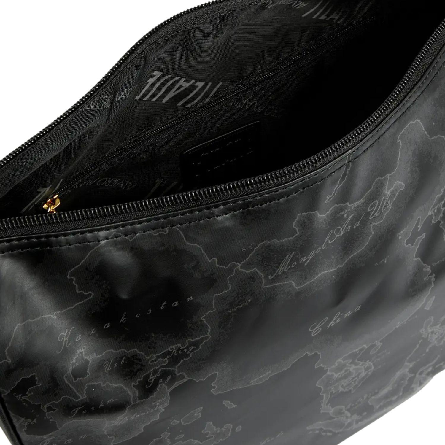 Alviero Martini - Tracolla a mezzaluna media Geo Soft S007, Nero