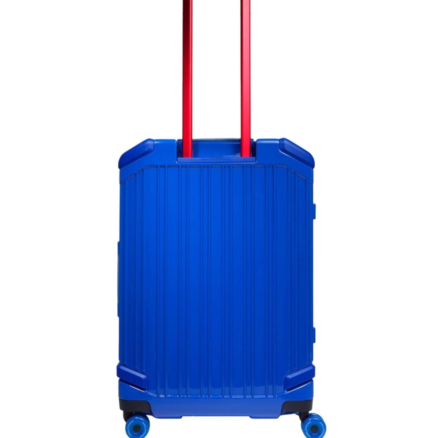 Piquadro - Trolley medio espandibile in policarbonato 4 ruote, Blu elettrico