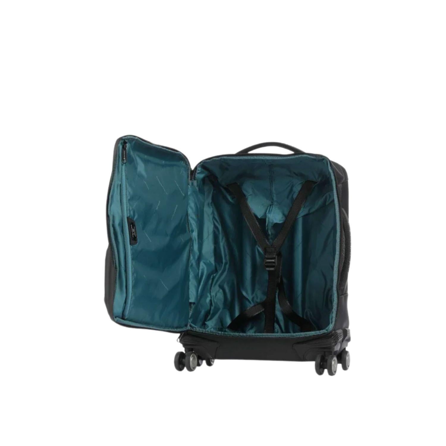 Piquadro - Trolley cabina in tessuto gommato, Nero