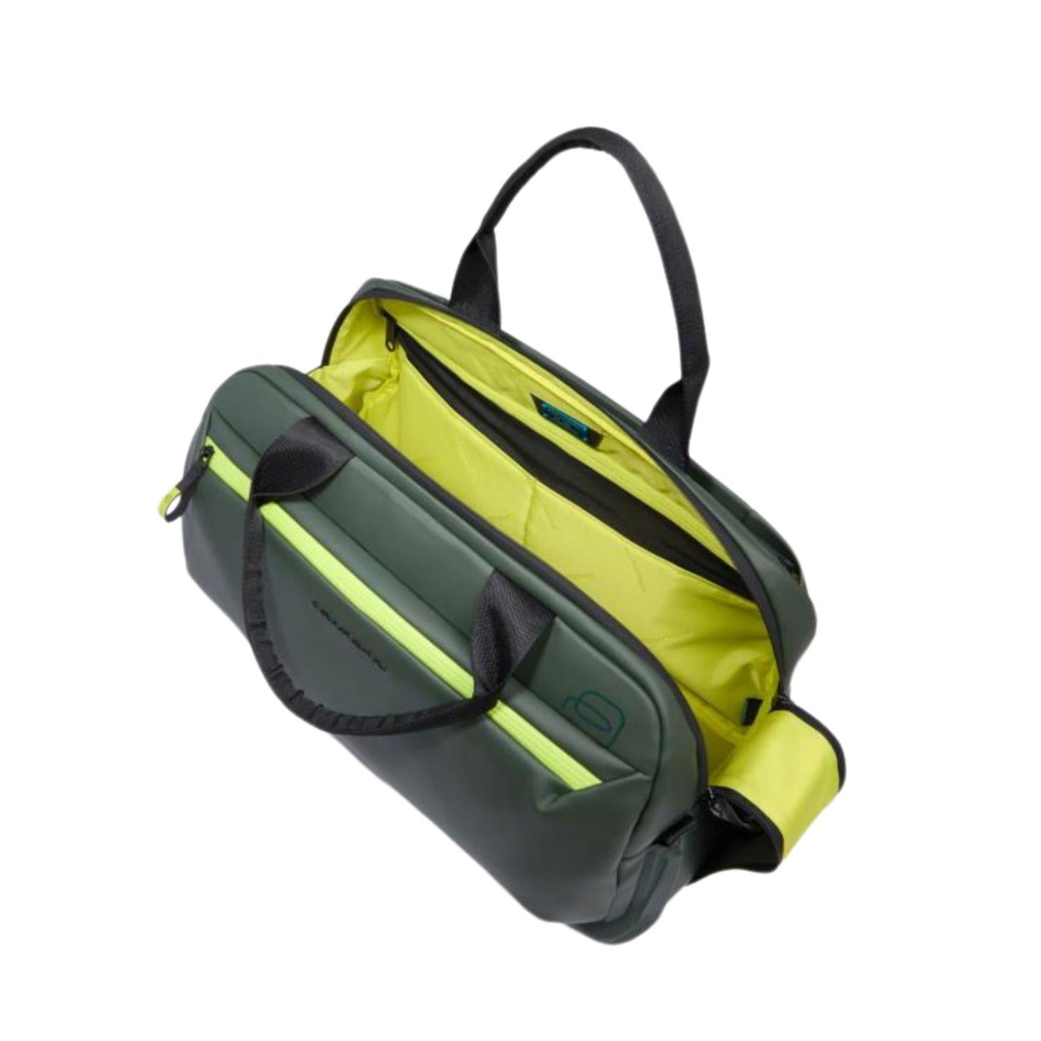 PIQUADRO -Borsone piccolo in tessuto impermeabile Piquadro C2OW, Verde