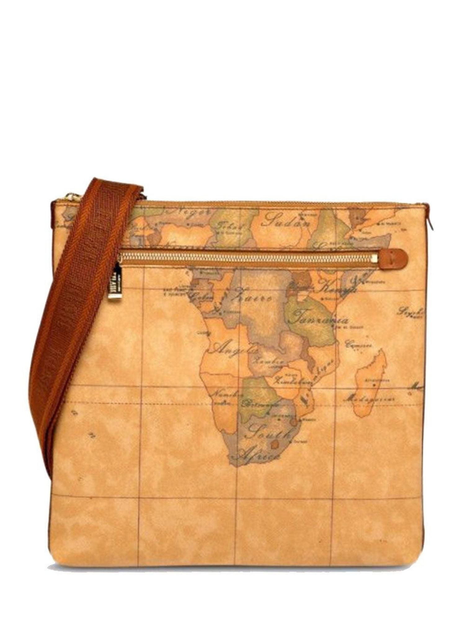 ALVIERO MARTINI - Bandoliera Media a Tracolla linea Geo Classic E025, Beige