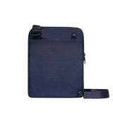 PIQUADRO - Borsello grande in tessuto e pelle , Blu