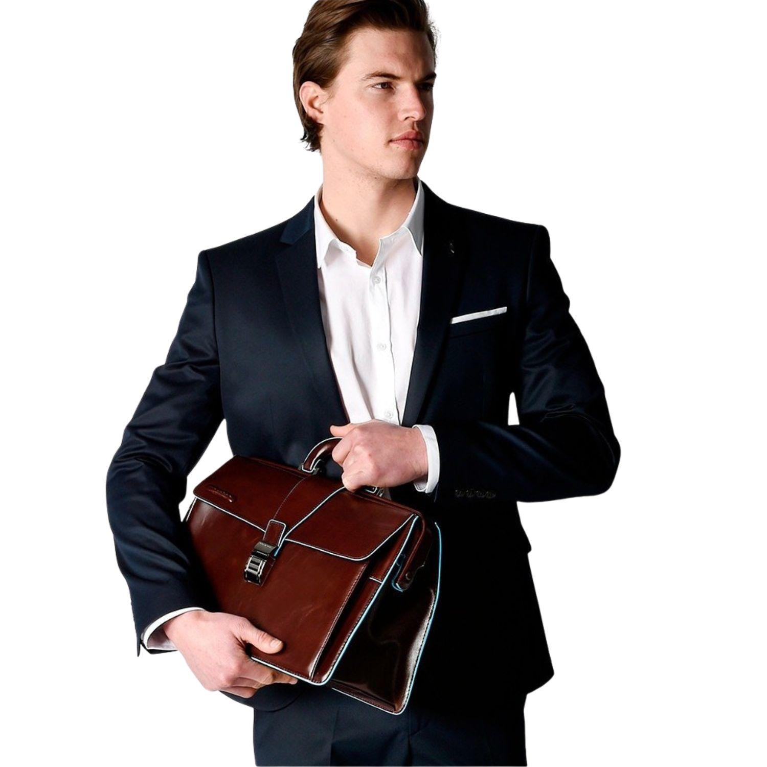 Borsa da Dottore Blue Square, Mogano