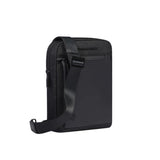 PIQUADRO - Borsello piccolo in tessuto e pelle, Nero