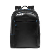 Piquadro - Zaino medio porta computer e porta iPad Blue Square, Nero
