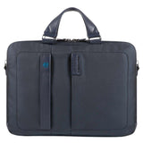 PIQUADRO - Cartella a due manici porta computer 15.6 e porta iPad con porta bottiglia o porta ombrello P16, Blu