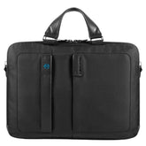 PIQUADRO - Cartella a due manici porta computer 15.6 e porta iPad con porta bottiglia o porta ombrello P16, Nero