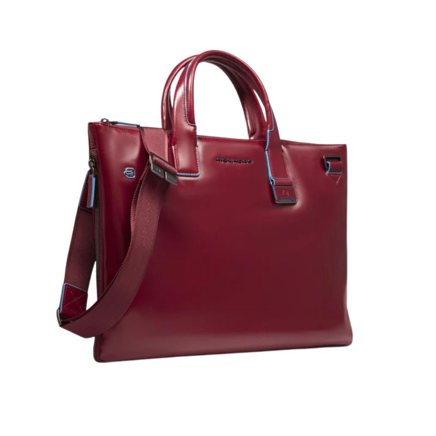 PIQUADRO - Cartella sottile per laptop 15,6 e iPad Pro 12,9 B2, Rossa