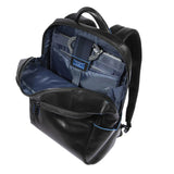 Piquadro - Zaino grande porta pc 15.6 in pelle Blue Square, Nero