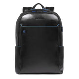 Piquadro - Zaino grande porta pc 15.6 in pelle Blue Square, Nero