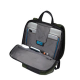 PIQUADRO - Zaino sottile porta pc 14" in tessuto riciclato, Verde