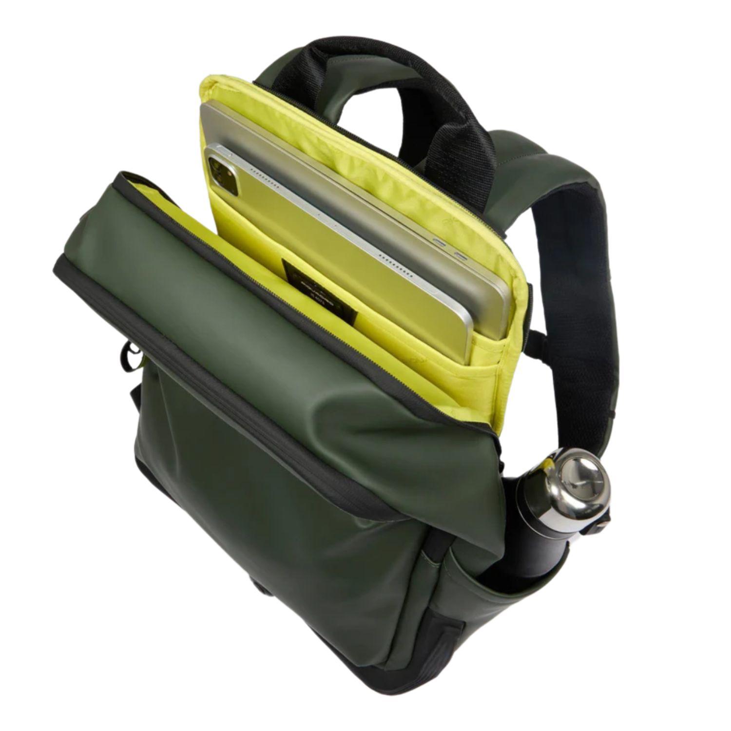 Piquadro - Zaino porta PC da 14 impermeabile C2OW, Verde