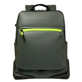 Piquadro - Zaino grande porta pc 15'' in tessuto gommato, Verde