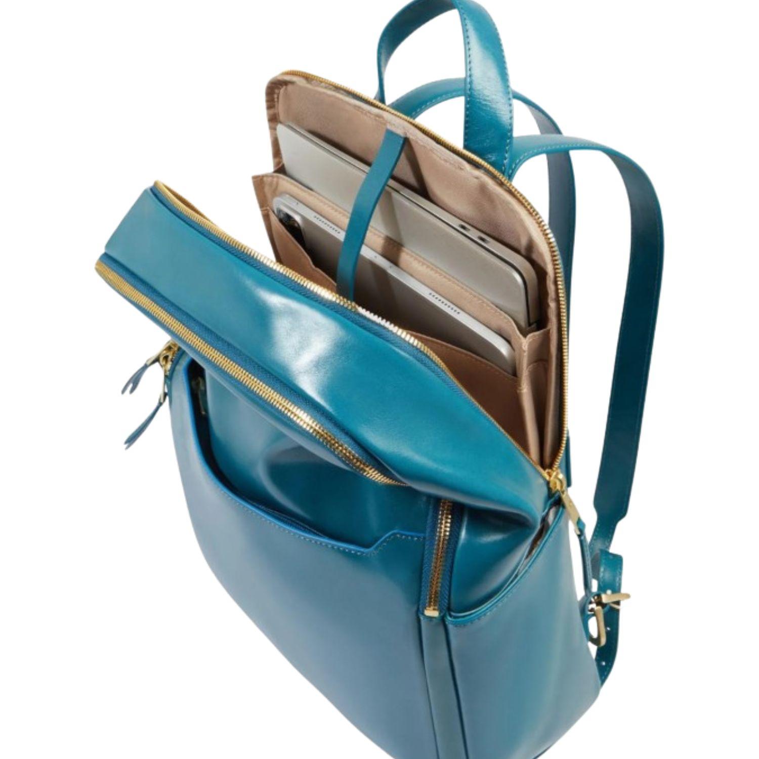 Piquadro - Zaino da lavoro porta pc 14 pollici Blue Square, Ottanio