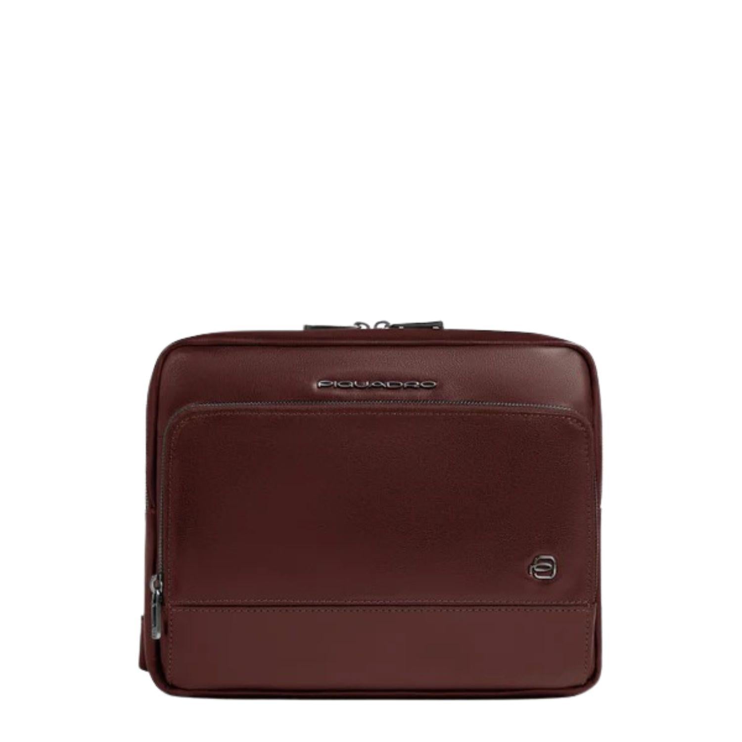 Piquadro - Borsello uomo porta iPad® in pelle, Mogano