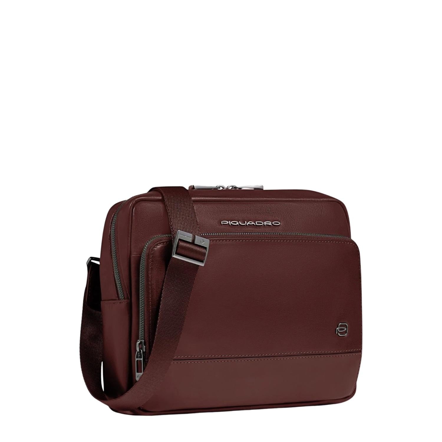 Piquadro - Borsello uomo porta iPad® in pelle, Mogano