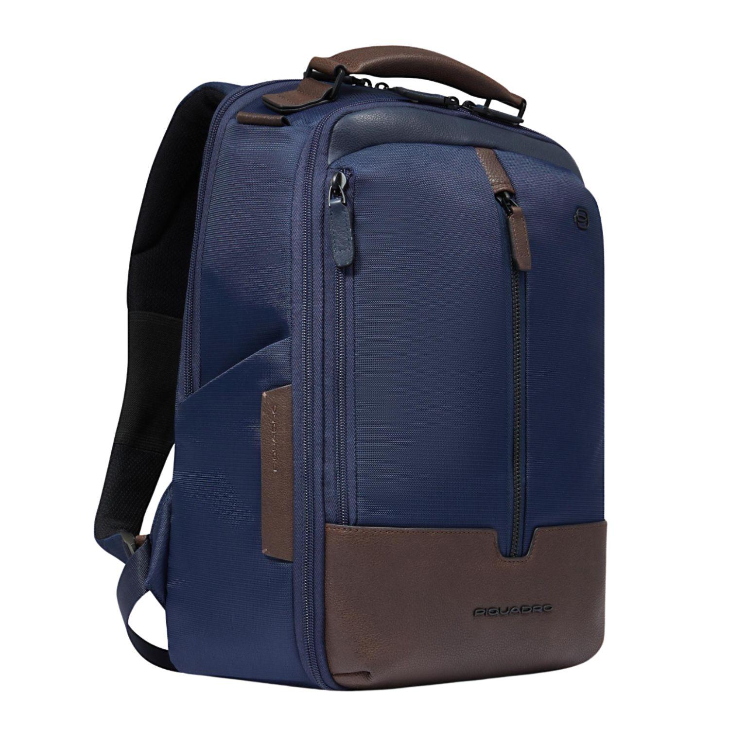 Zaino da viaggio porta pc 14" in tessuto riciclato, Blu