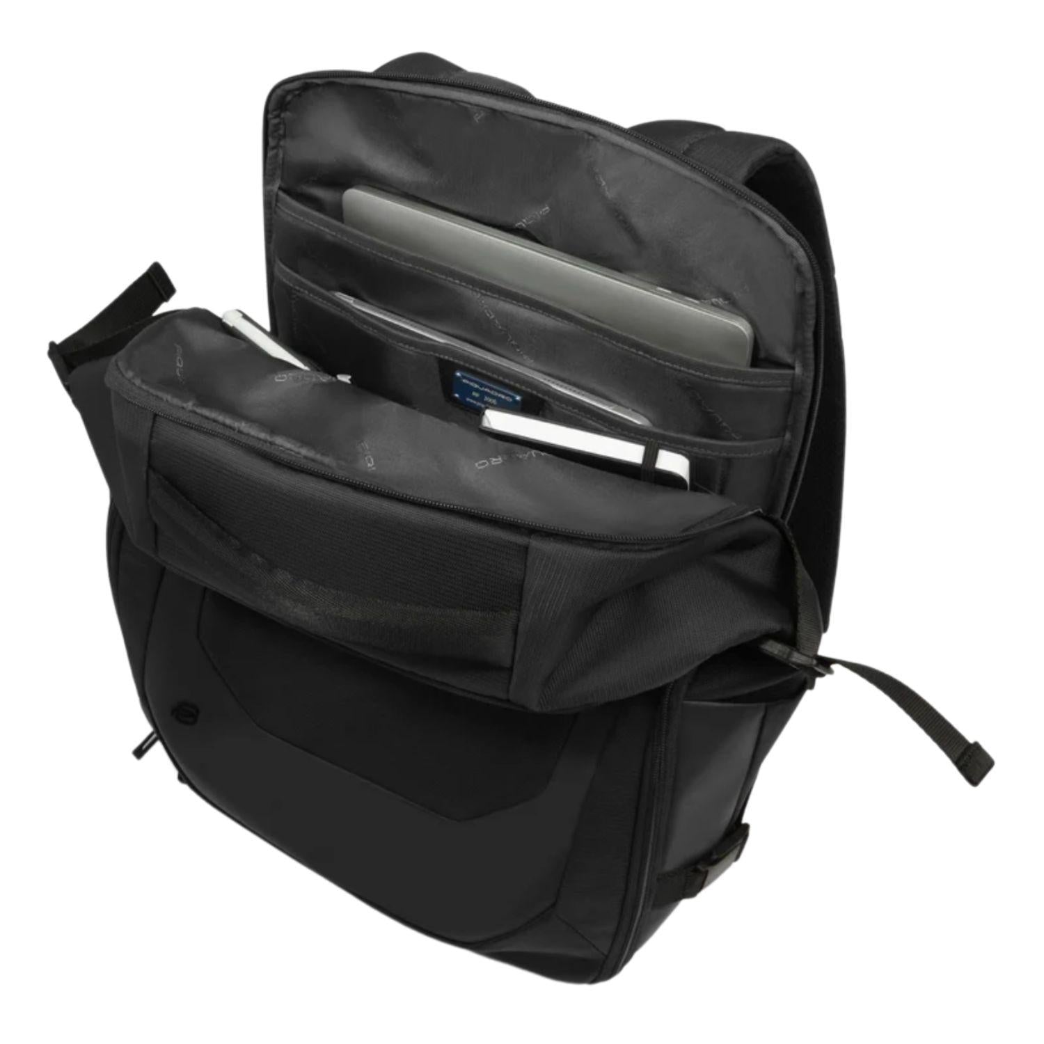 Piquadro - Zaino da viaggio con porta pc da 15,6 , Nero