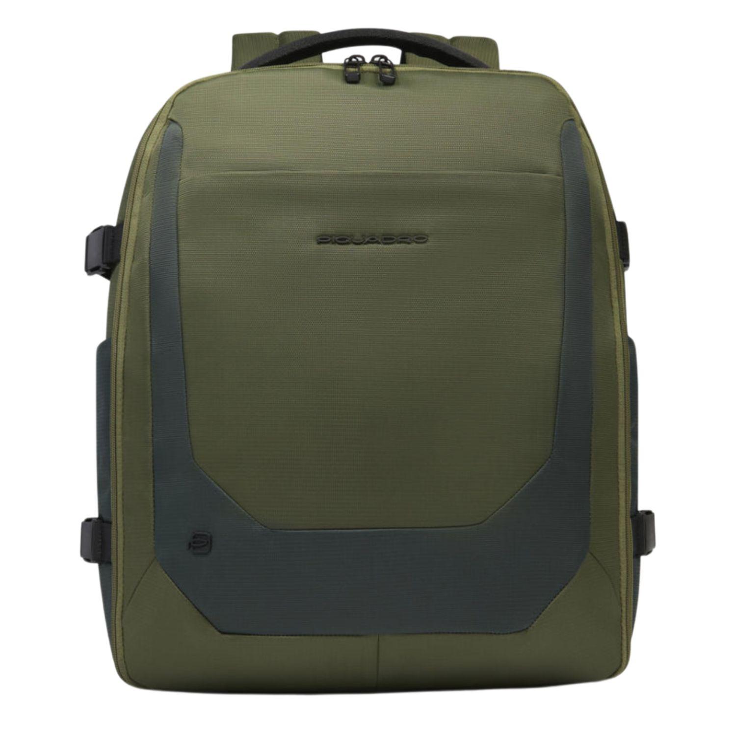 Piquadro - Zaino da viaggio con porta pc da 15,6, Verde