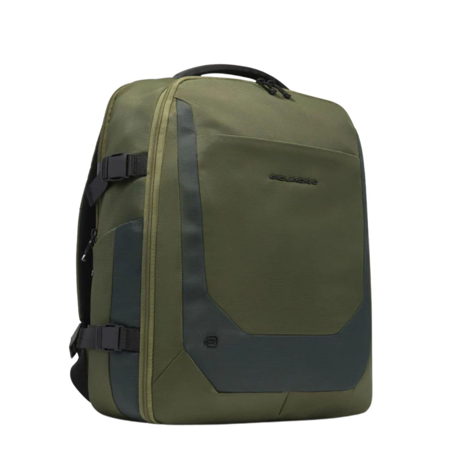 Piquadro - Zaino da viaggio con porta pc da 15,6, Verde