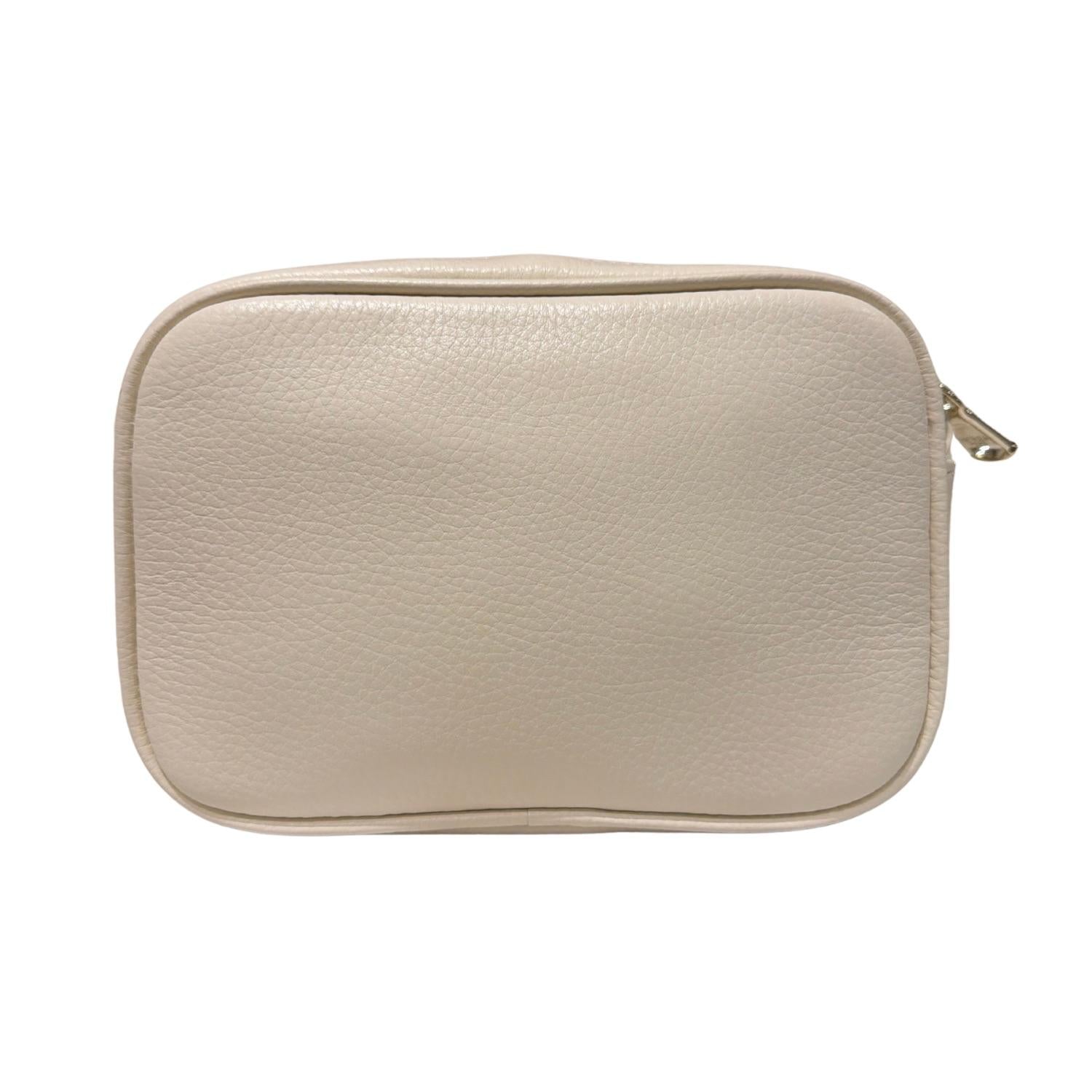 Patrizia Pepe - Tracollina mini in pelle martellata , Bianco Burro