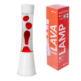 Fisura - Lava Lamp base bianca bolle rosse, Rosso