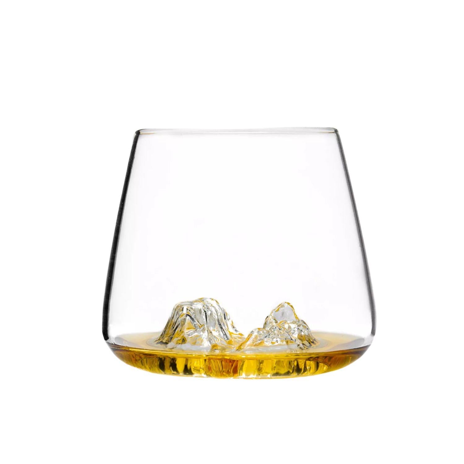 Alaskan Maker - Set 2 bicchieri in vetro borosilicato con topografia del Grand Kenyon e Matterhorn, Trasparente