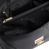 Alviero Martini - Borsa a mano con tracolla in pelle nappata, Nero