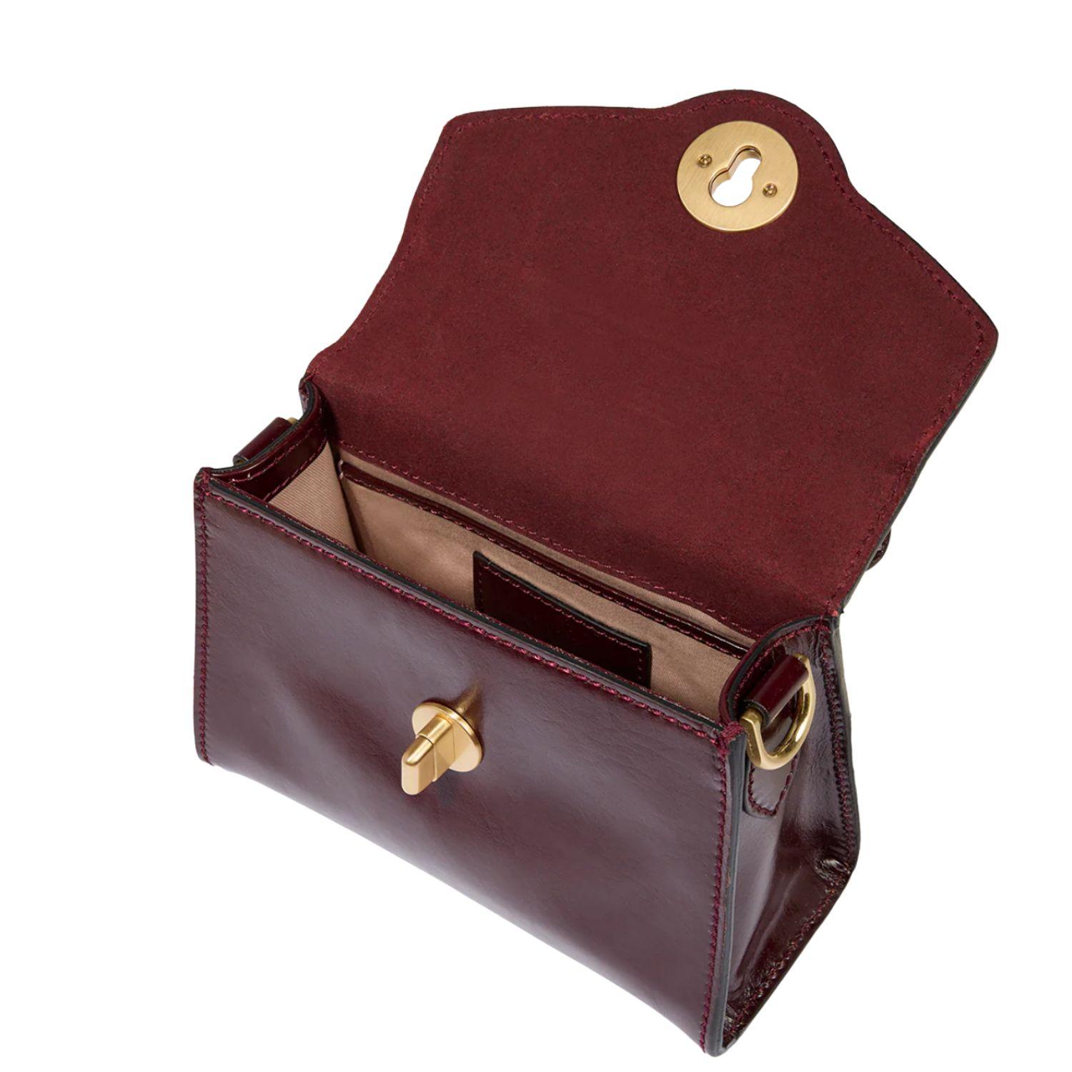 Borsa con tracolla removibile Irene, Mogano