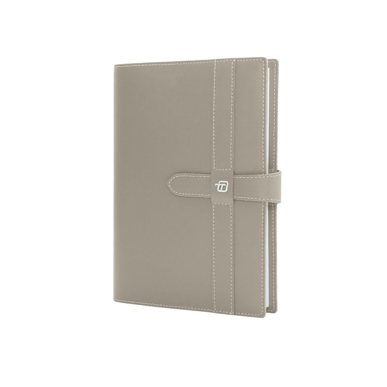 Intempo - Agenda Giornaliera in pelle con Laccio, Bianco
