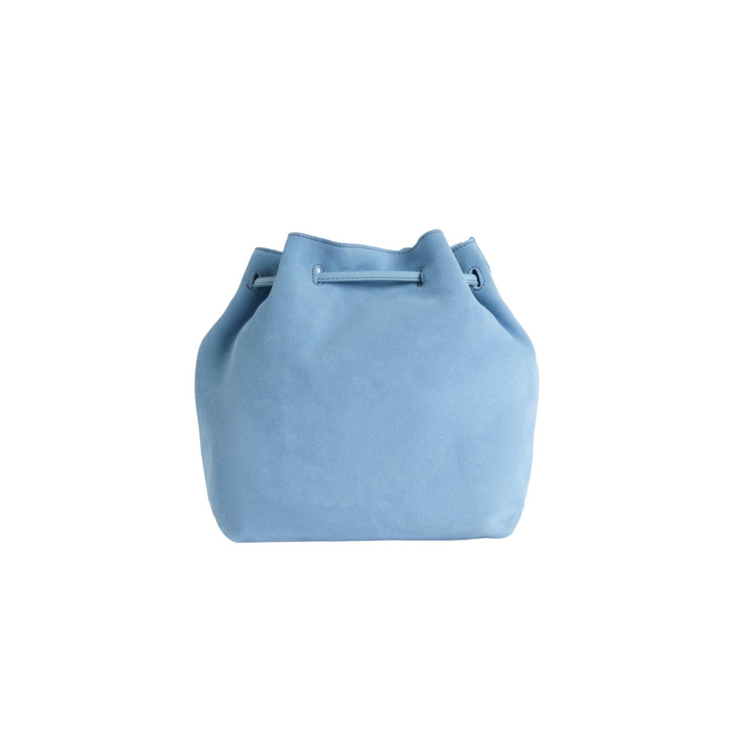 Alviero Martini -Tribal Leather borsa secchiello, Azzurro