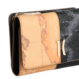 Alviero Martini - Portafoglio bifold in saffiano doppio colore Geo Classic e Geo Nero
