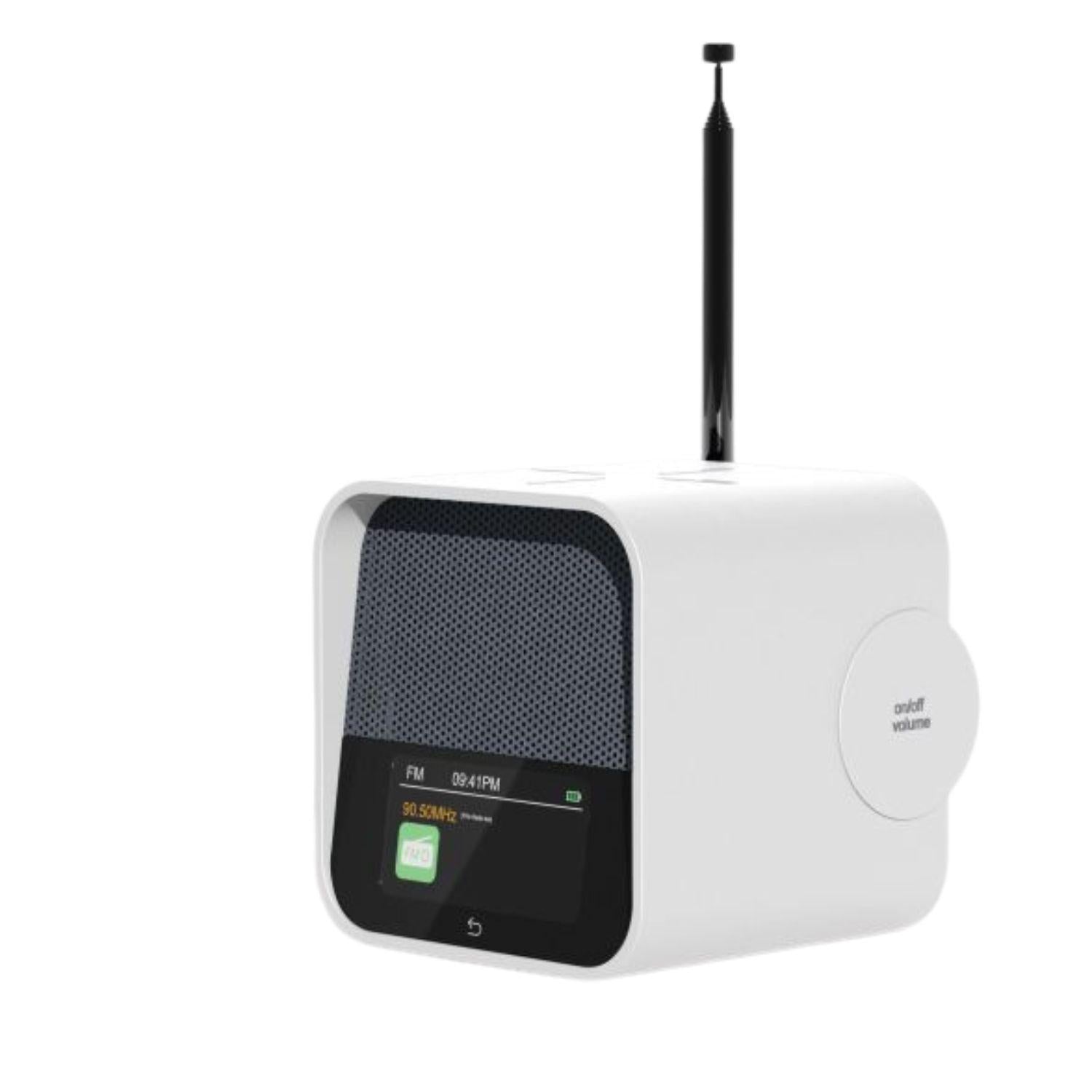 Lexon - Oslo radio FM e DAB sveglia e caricatore Wireless, Bianco