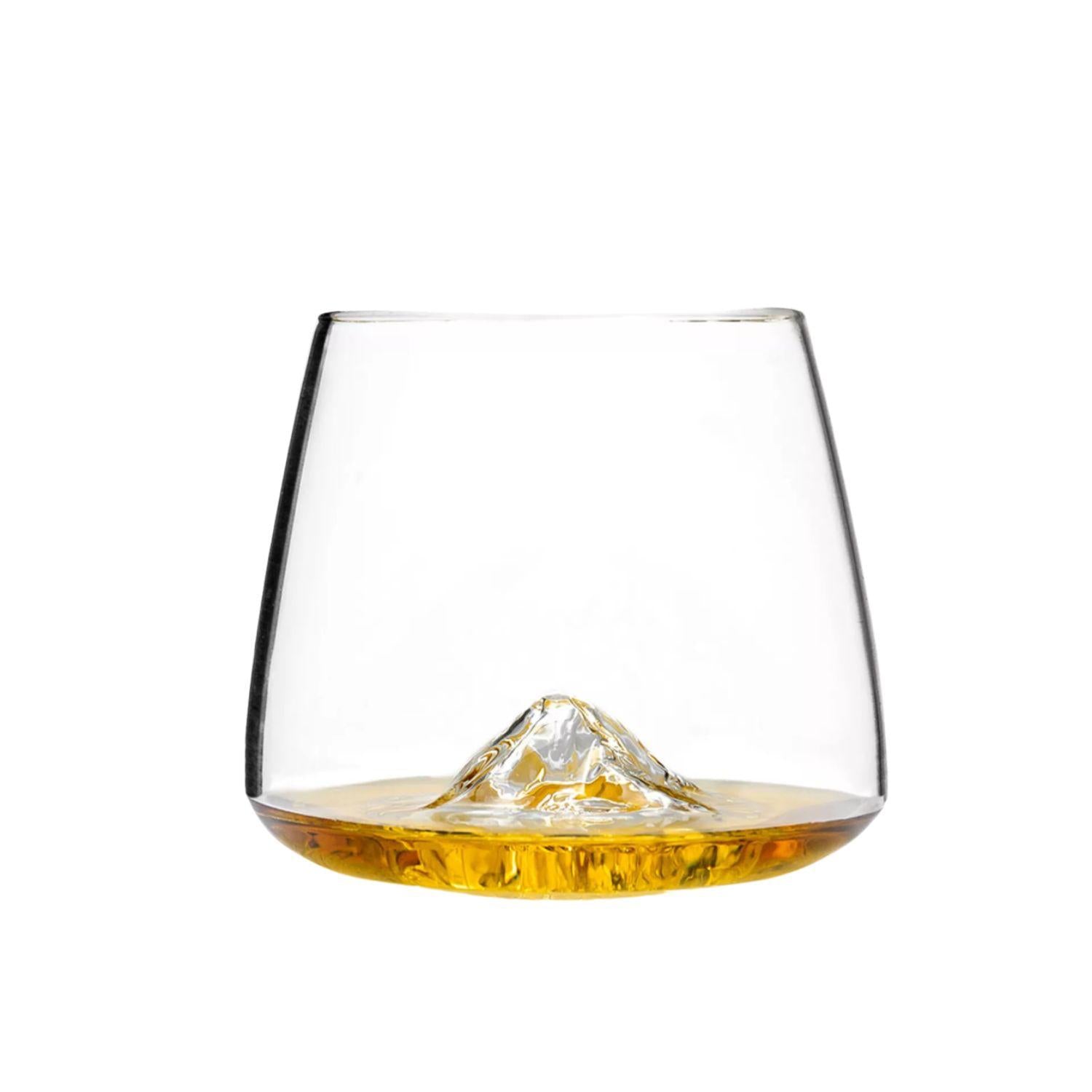 Alaskan Maker - Set 2 bicchieri in vetro borosilicato con topografia del Grand Kenyon e Matterhorn, Trasparente