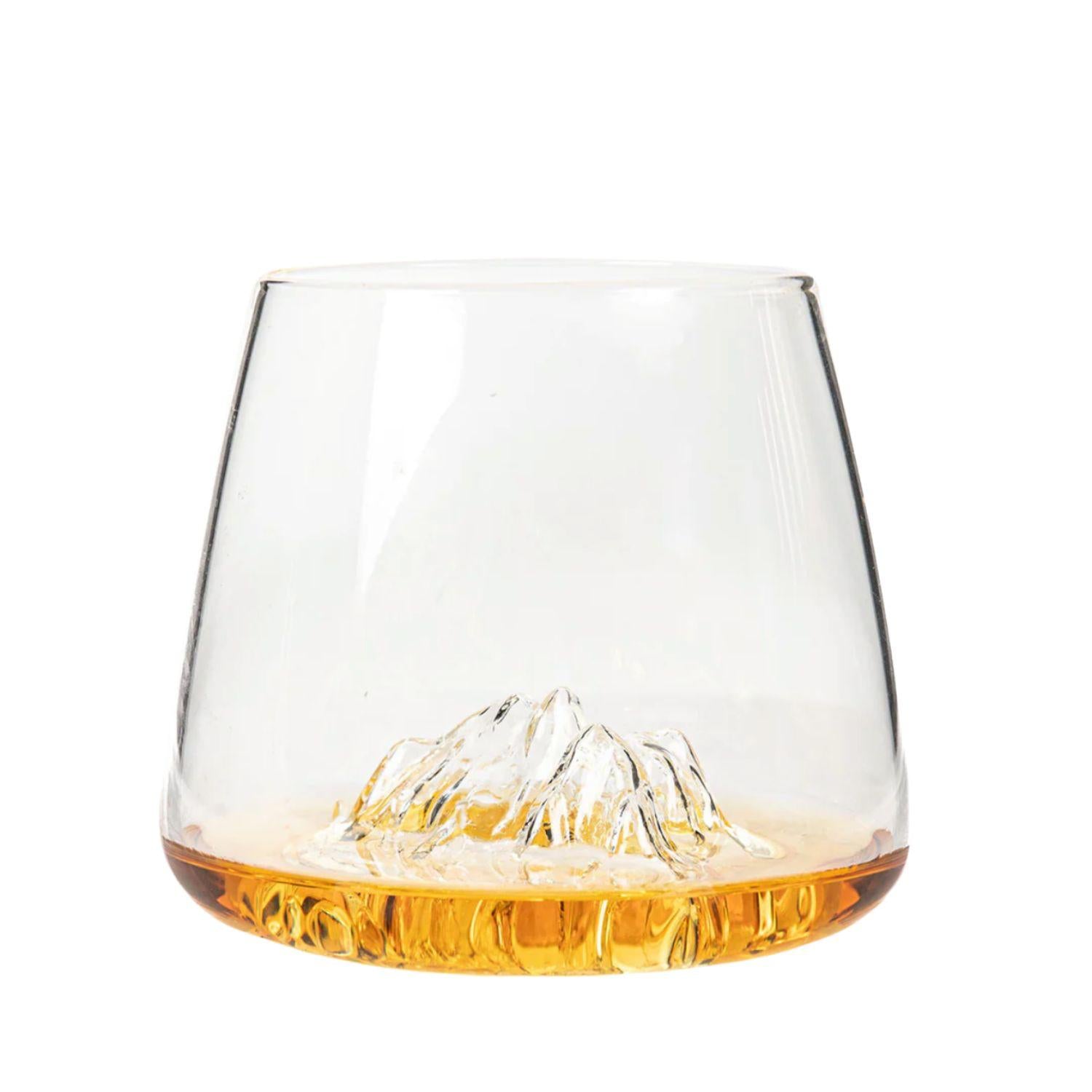 Alaskan Maker - Set 2 bicchieri in vetro borosilicato con topografia Monte Rosa, Tre Cime, Trasparente