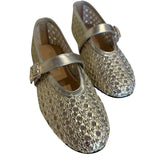 Patrizia Pepe - N.38 Ballerina con cinturino in laminato, Platino