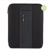 PIQUADRO - Portablocco in tessuto e Pelle Brief2, Nero