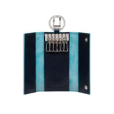 Piquadro - Portachiavi con sei ganci e moschettone Blue Square, Blu2