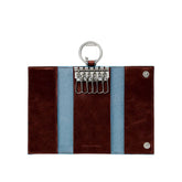 Piquadro - Portachiavi con 6 ganci e moschettone esterno, Mogano