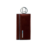 Piquadro - Portachiavi con 6 ganci e moschettone esterno, Mogano