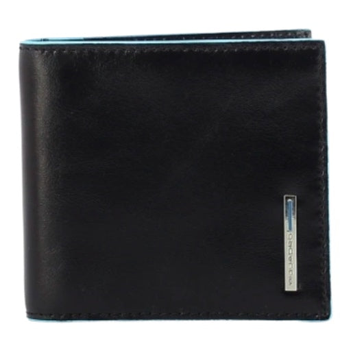 Piquadro - Portafoglio con molla porta banconote in pelle , Nero