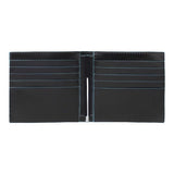 Piquadro - Portafoglio con molla porta banconote in pelle , Nero