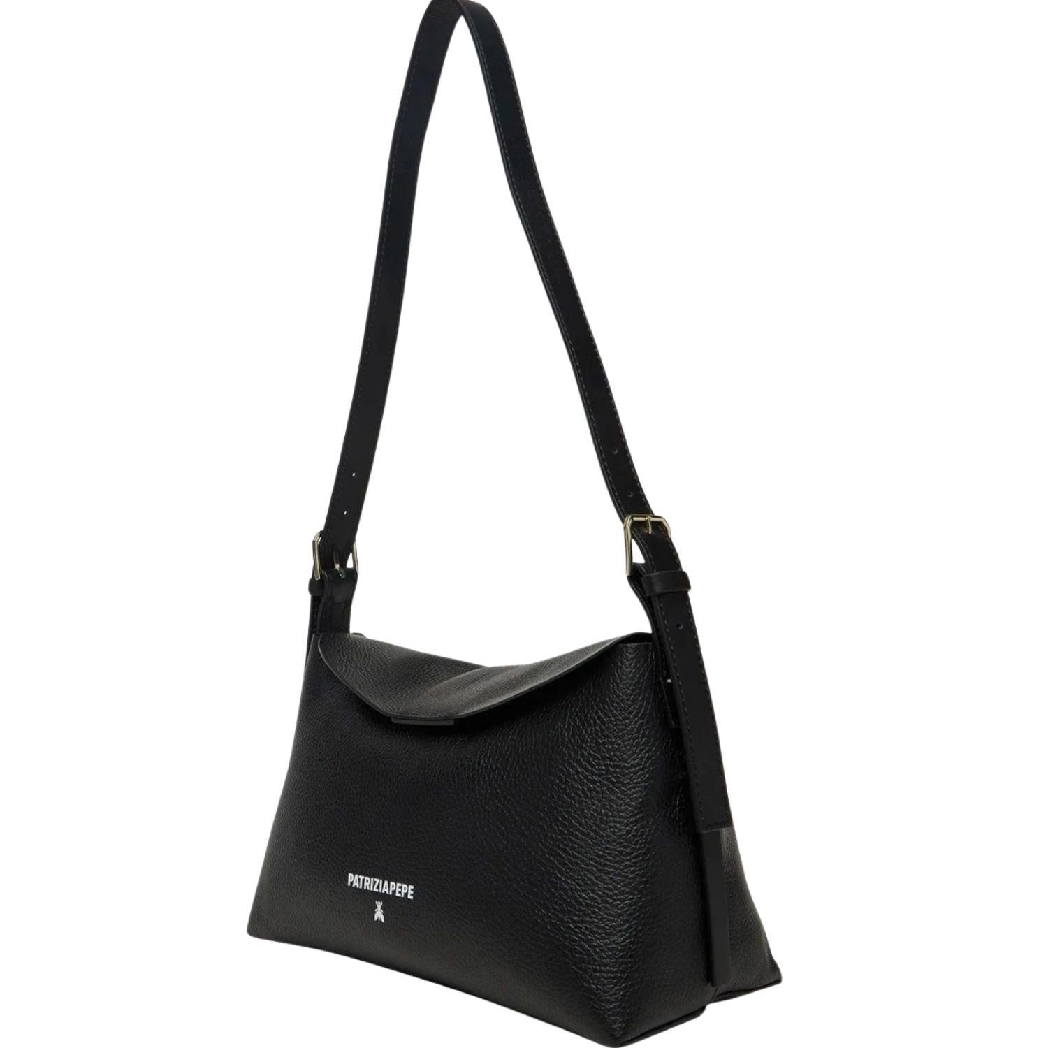 Patrizia Pepe - Borsa a tracolla Never Complete media in pelle, Nero