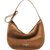 Patrizia Pepe - Borsa New Moon grande in suede con tracolla, Beige